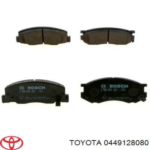 0449128080 Toyota pastillas de freno delanteras