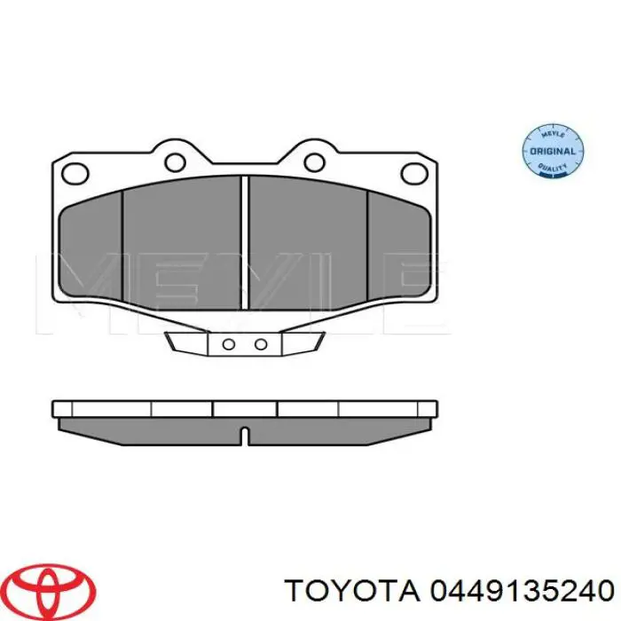 0449135240 Toyota pastillas de freno delanteras