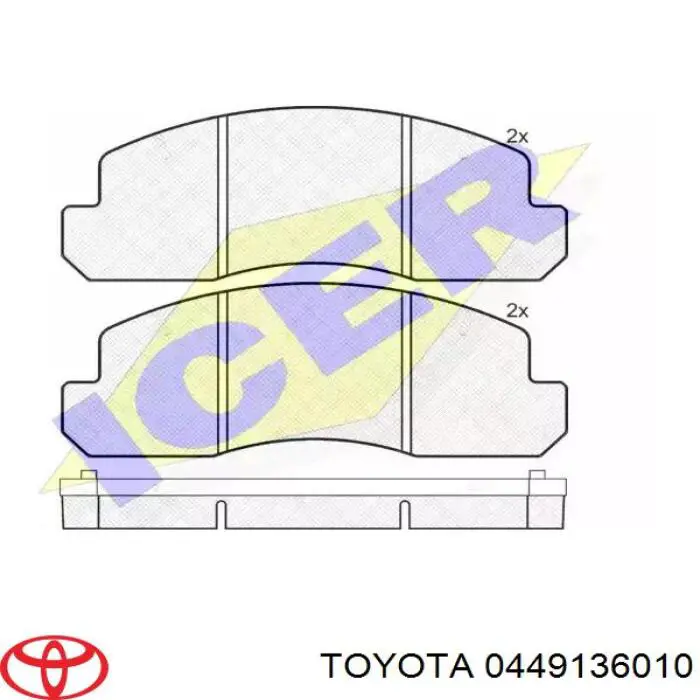 0446535050 Toyota pastillas de freno delanteras