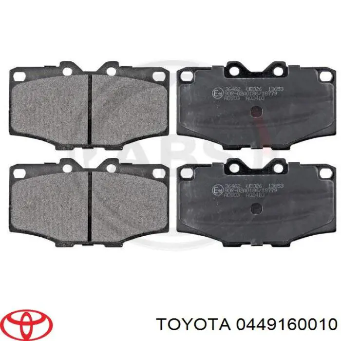 0449160010 Toyota pastillas de freno delanteras