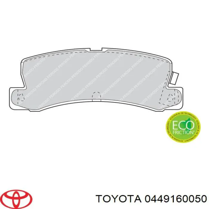 0449160050 Toyota pastillas de freno delanteras