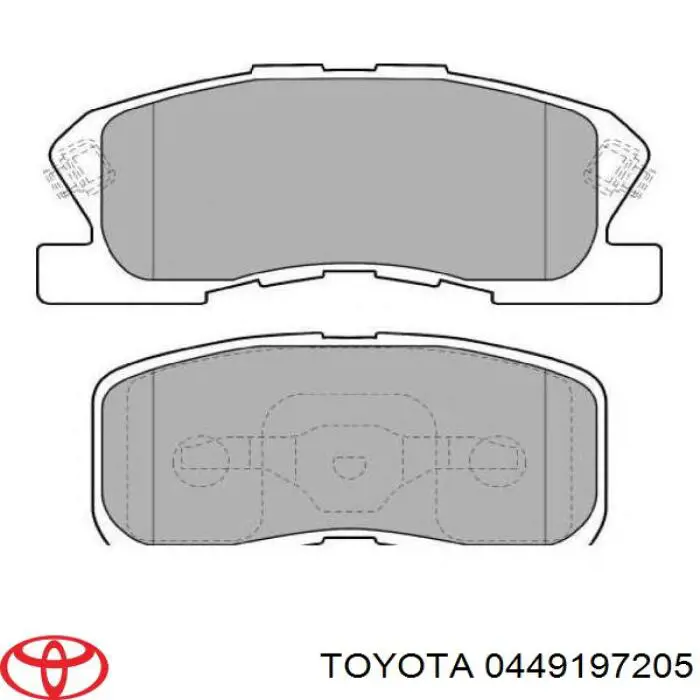 0449197205 Toyota pastillas de freno delanteras