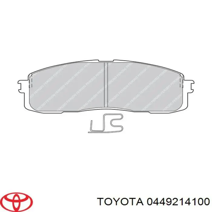 0449214100 Toyota pastillas de freno traseras