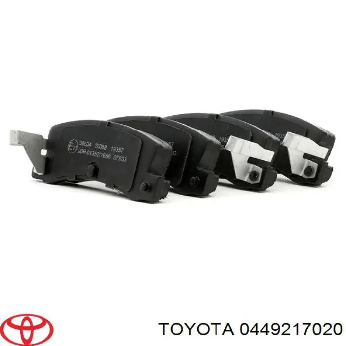 0449217020 Toyota pastillas de freno traseras