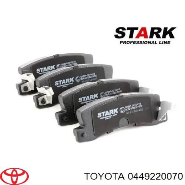 0449220070 Toyota pastillas de freno traseras