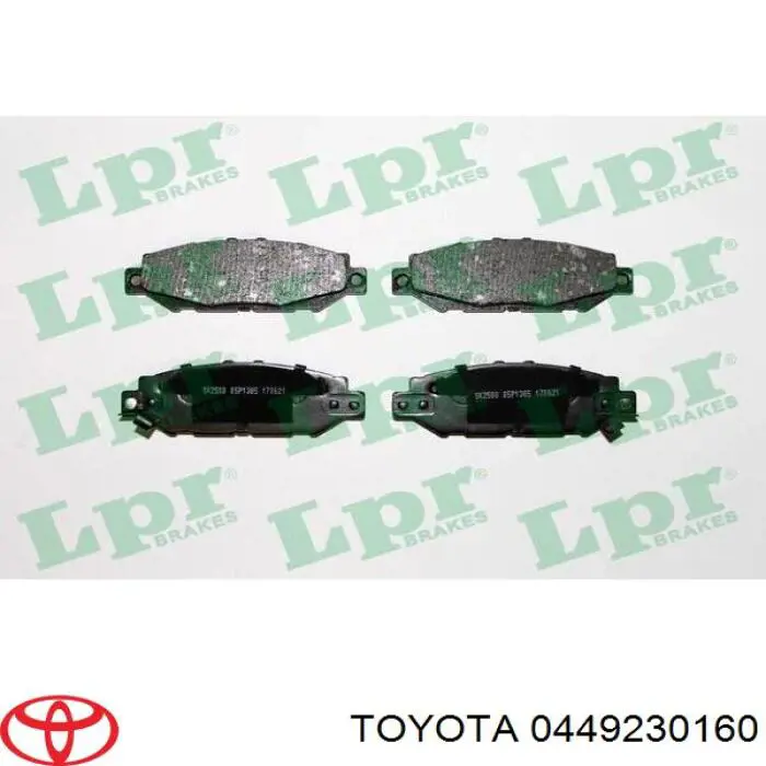 0449230160 Toyota pastillas de freno traseras