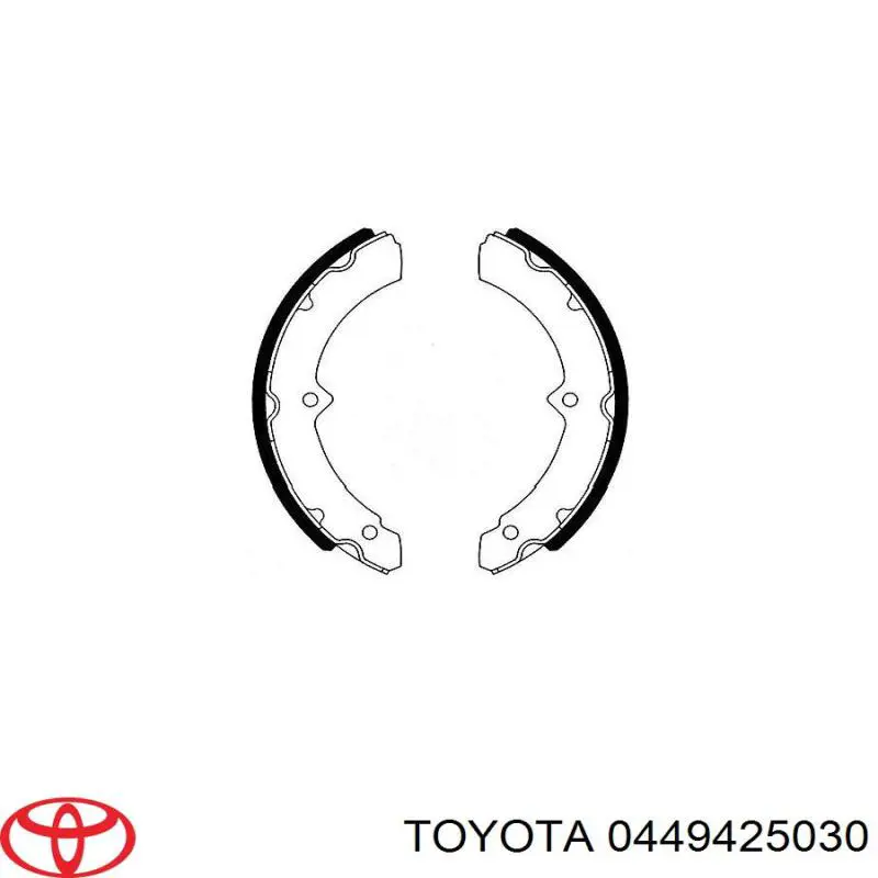 0449425030 Toyota zapatas de frenos de tambor delanteras