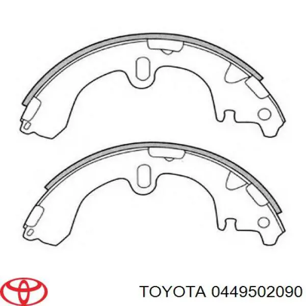 0449502090 Toyota zapatas de frenos de tambor traseras