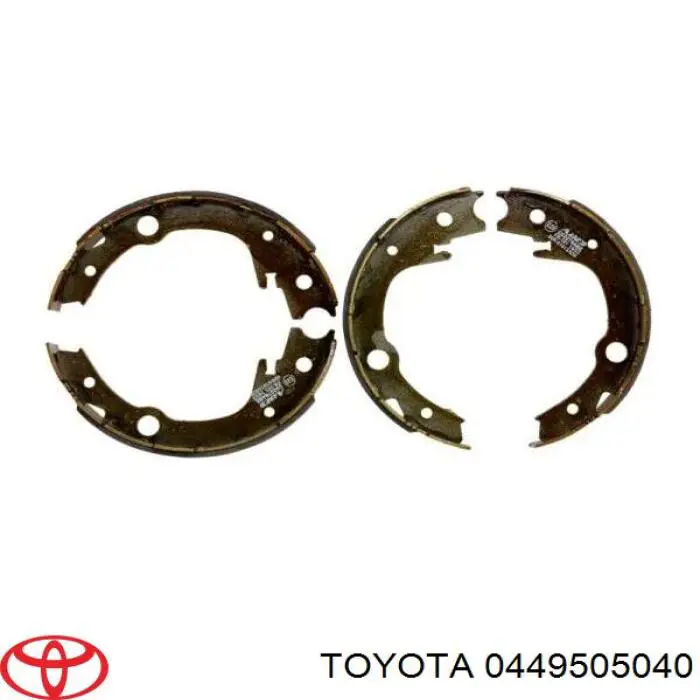 0449505040 Toyota juego de zapatas de frenos, freno de estacionamiento