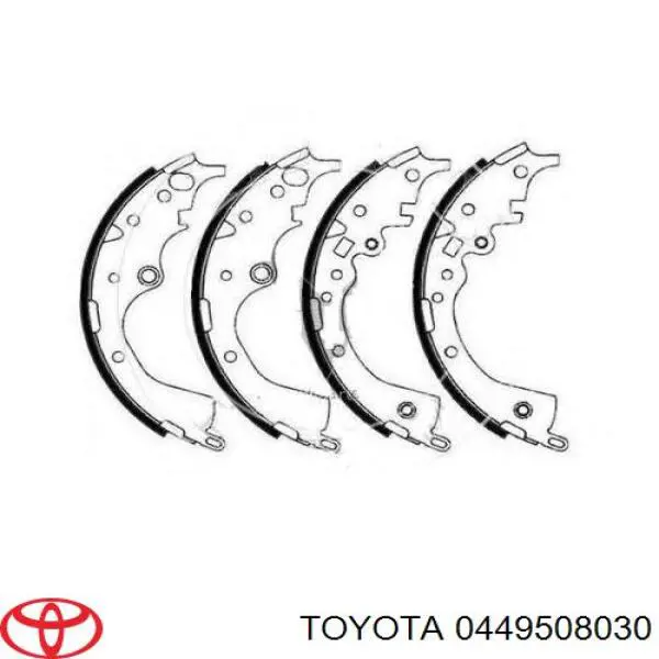 0449508030 Toyota zapatas de frenos de tambor traseras