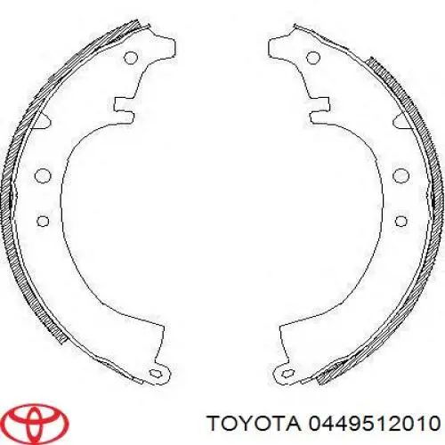 449512050 Toyota zapatas de frenos de tambor traseras