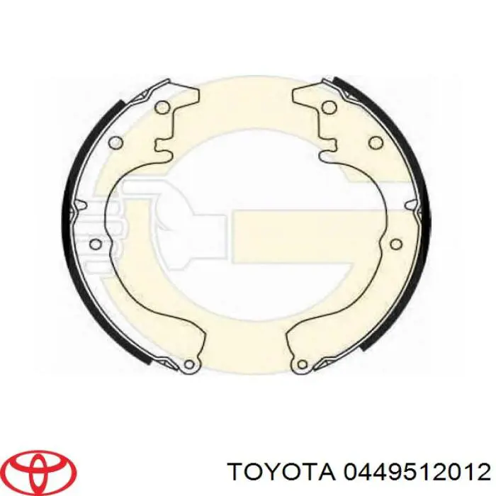 0449512012 Toyota zapatas de frenos de tambor traseras