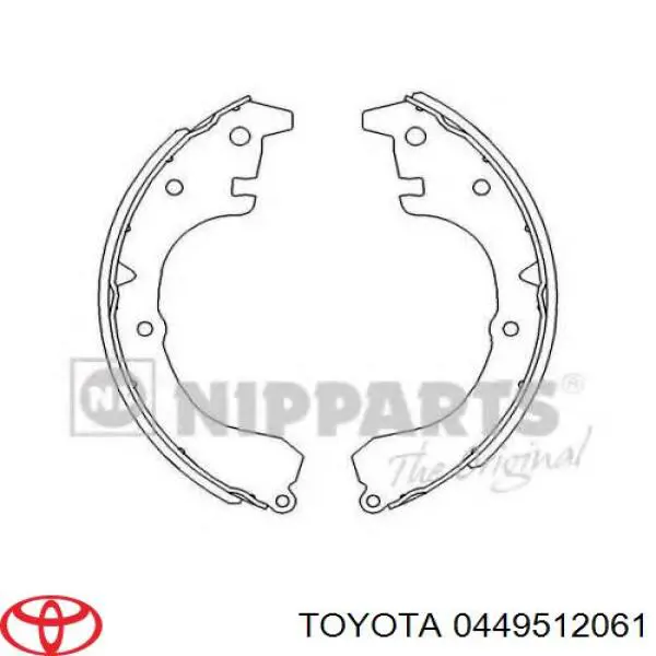 0449512061 Toyota zapatas de frenos de tambor traseras