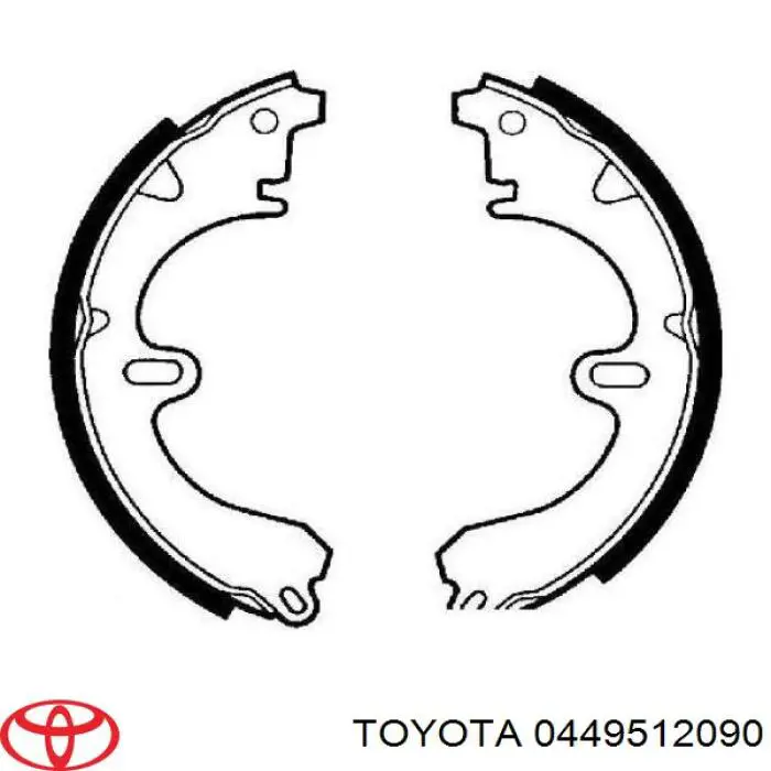 0449512090 Toyota zapatas de frenos de tambor traseras