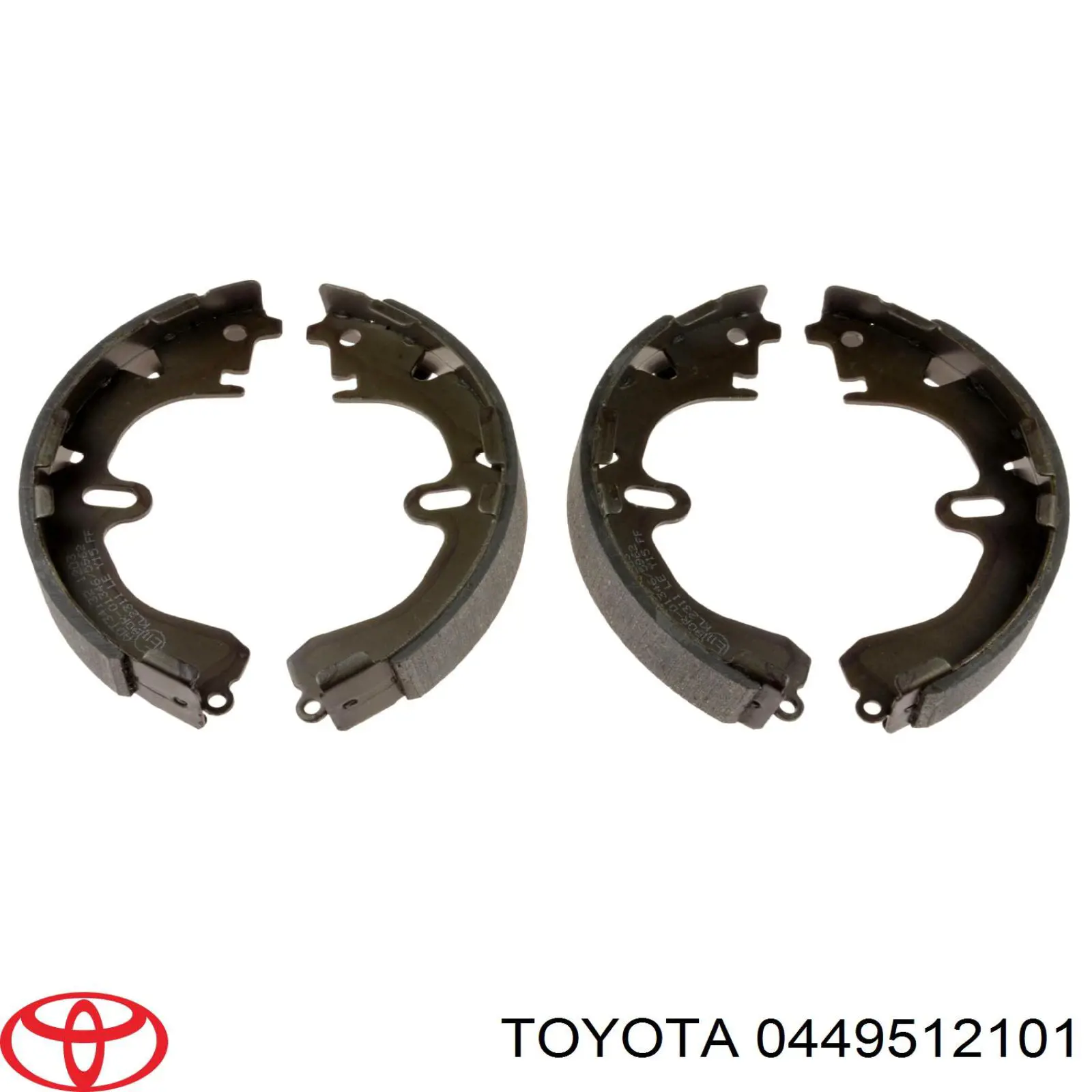 0449512101 Toyota zapatas de frenos de tambor traseras