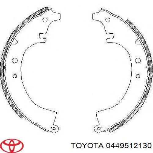 0449512130 Toyota zapatas de frenos de tambor traseras