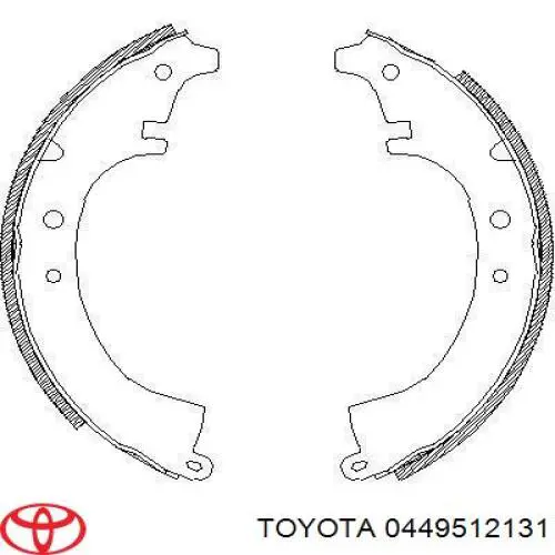 0449512131 Toyota zapatas de frenos de tambor traseras