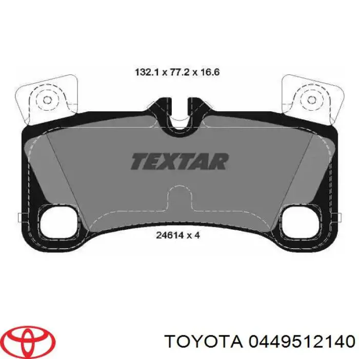 0449512140 Toyota zapatas de frenos de tambor traseras