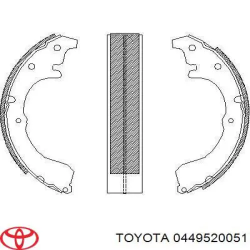 0449520051 Toyota zapatas de frenos de tambor traseras