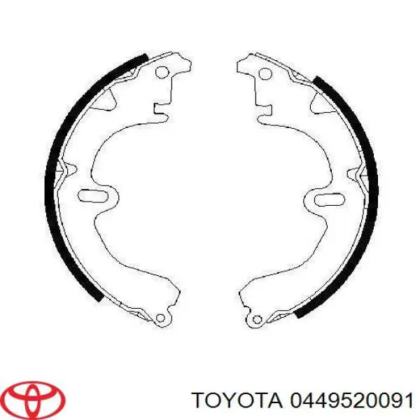 0449520091 Toyota zapatas de frenos de tambor traseras