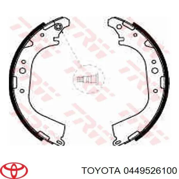 0449526100 Toyota zapatas de frenos de tambor traseras