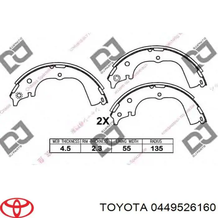 0449526160 Toyota 