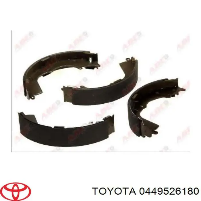 0449526180 Toyota zapatas de frenos de tambor traseras