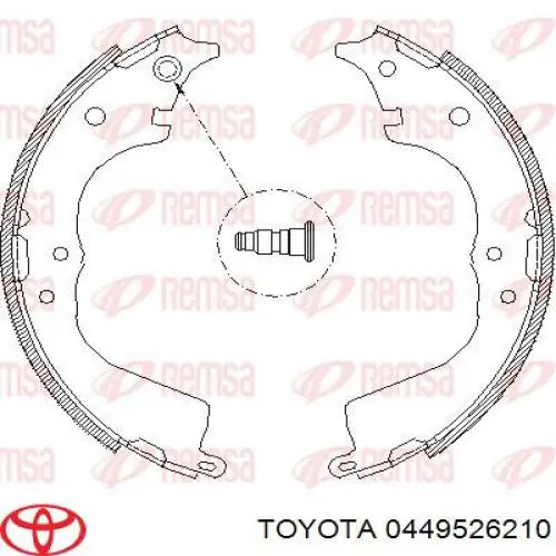 0449526210 Toyota zapatas de frenos de tambor traseras