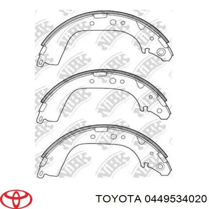 0449534020 Toyota zapatas de frenos de tambor traseras