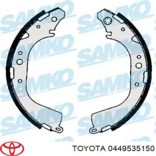 0449535150 Toyota zapatas de frenos de tambor traseras