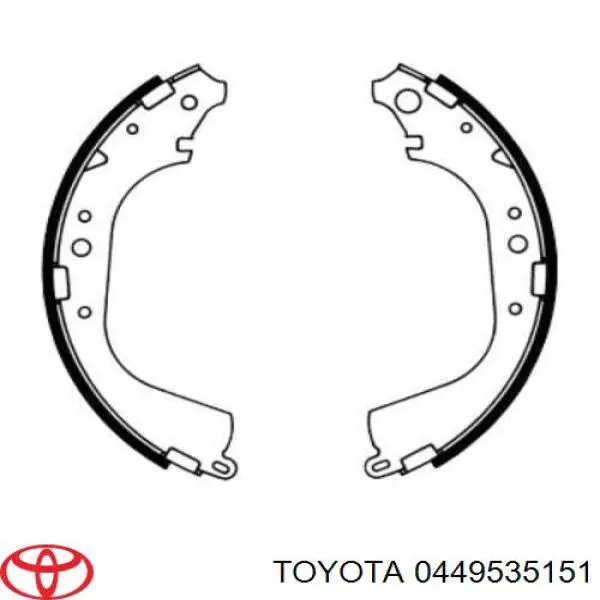 0449535151 Toyota zapatas de frenos de tambor traseras