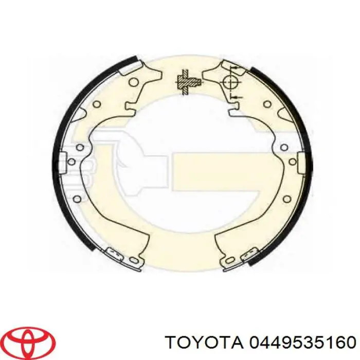 0449535160 Toyota zapatas de frenos de tambor traseras