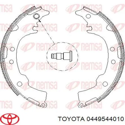 0449544010 Toyota zapatas de frenos de tambor traseras