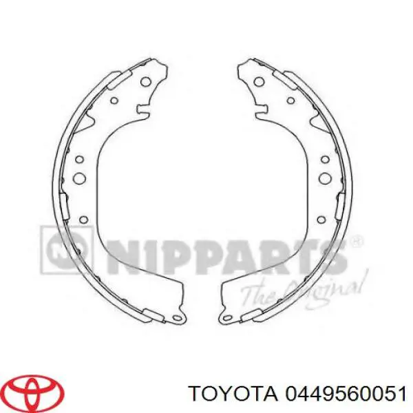 0449560051 Toyota zapatas de frenos de tambor traseras