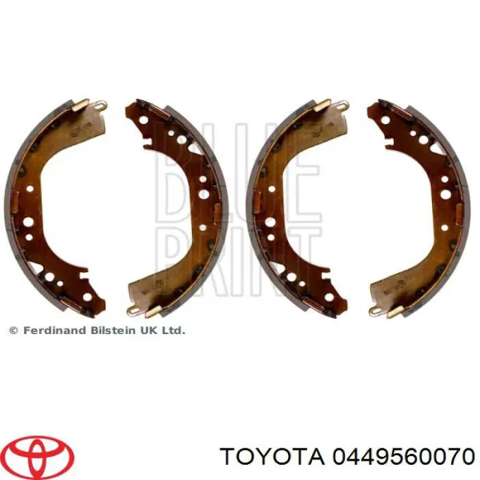 0449560070 Toyota zapatas de frenos de tambor traseras