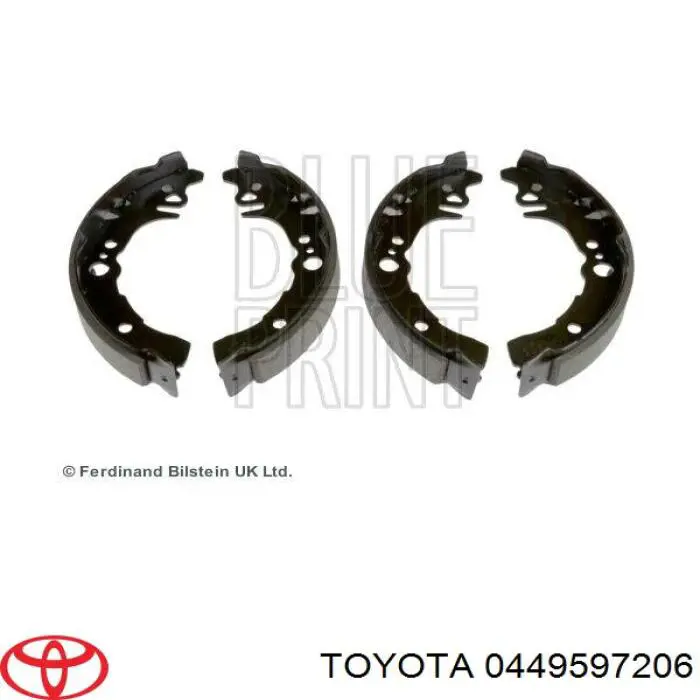 0449597206 Toyota zapatas de frenos de tambor traseras