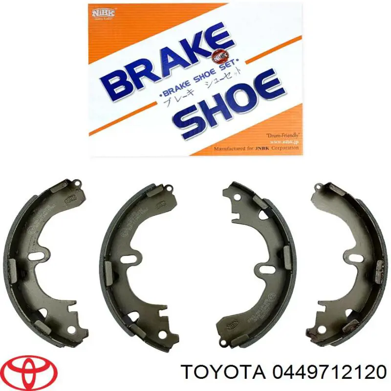 0449712120 Toyota zapatas de frenos de tambor traseras