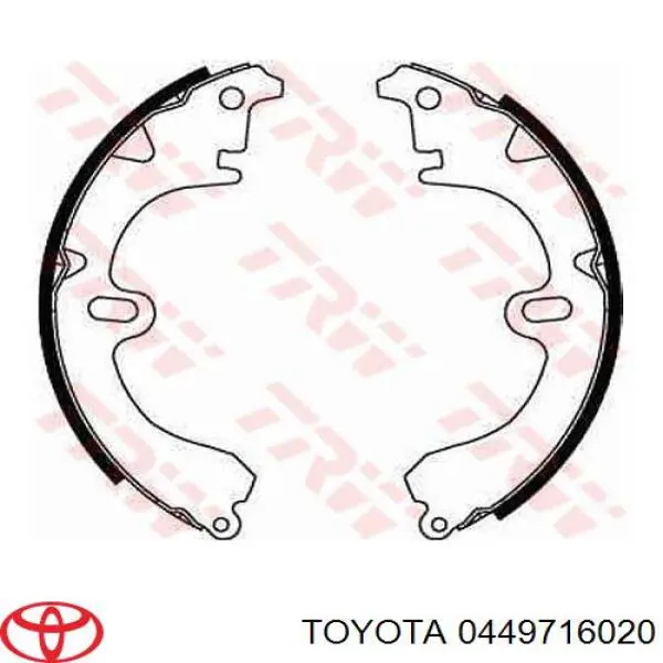 0449716020 Toyota zapatas de frenos de tambor traseras