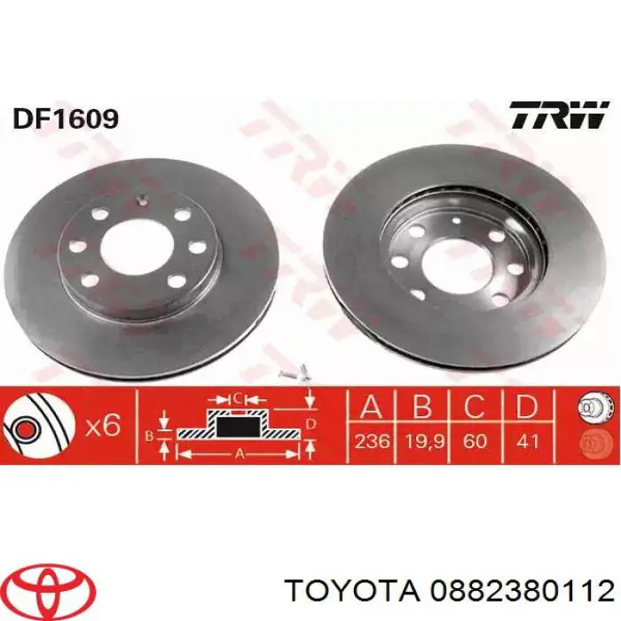 0882380112 Toyota líquido de frenos