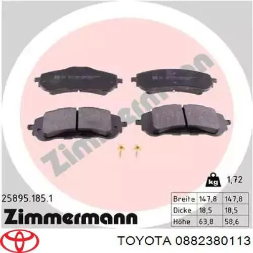 0882380113 Toyota líquido de frenos