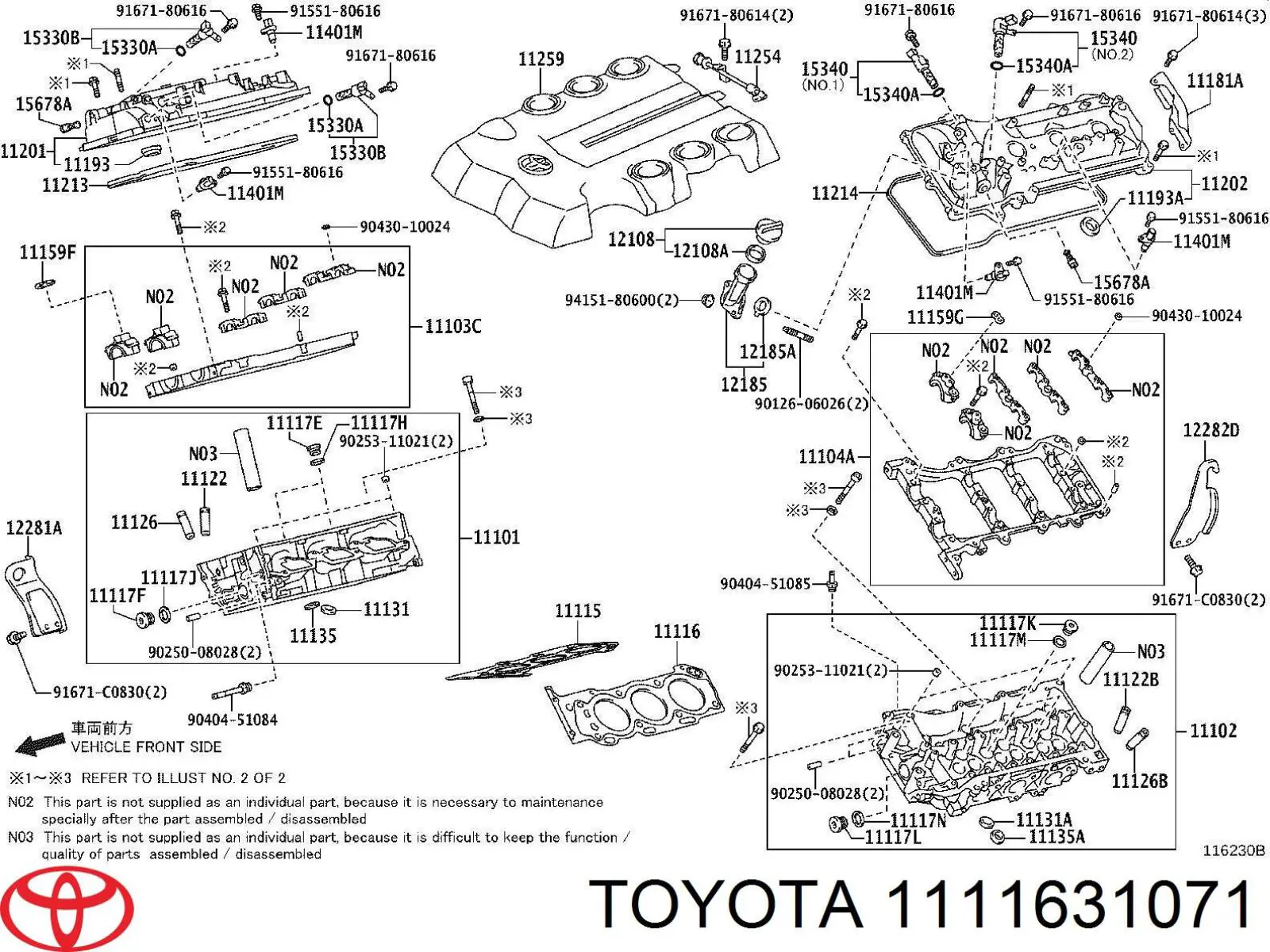  Junta de culata izquierda para Toyota Land Cruiser J150