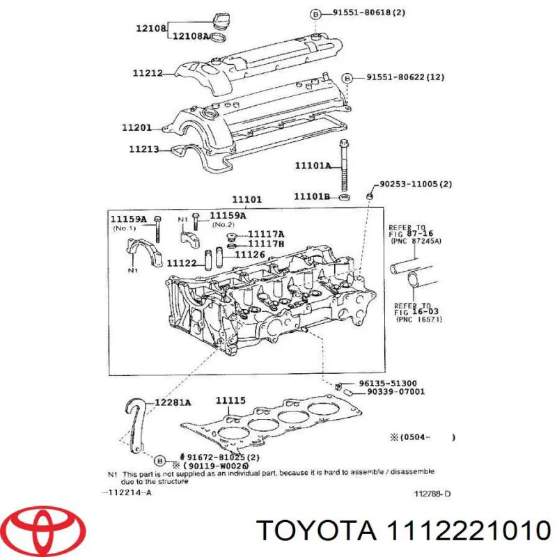 1112221010000 Daihatsu guía de válvula