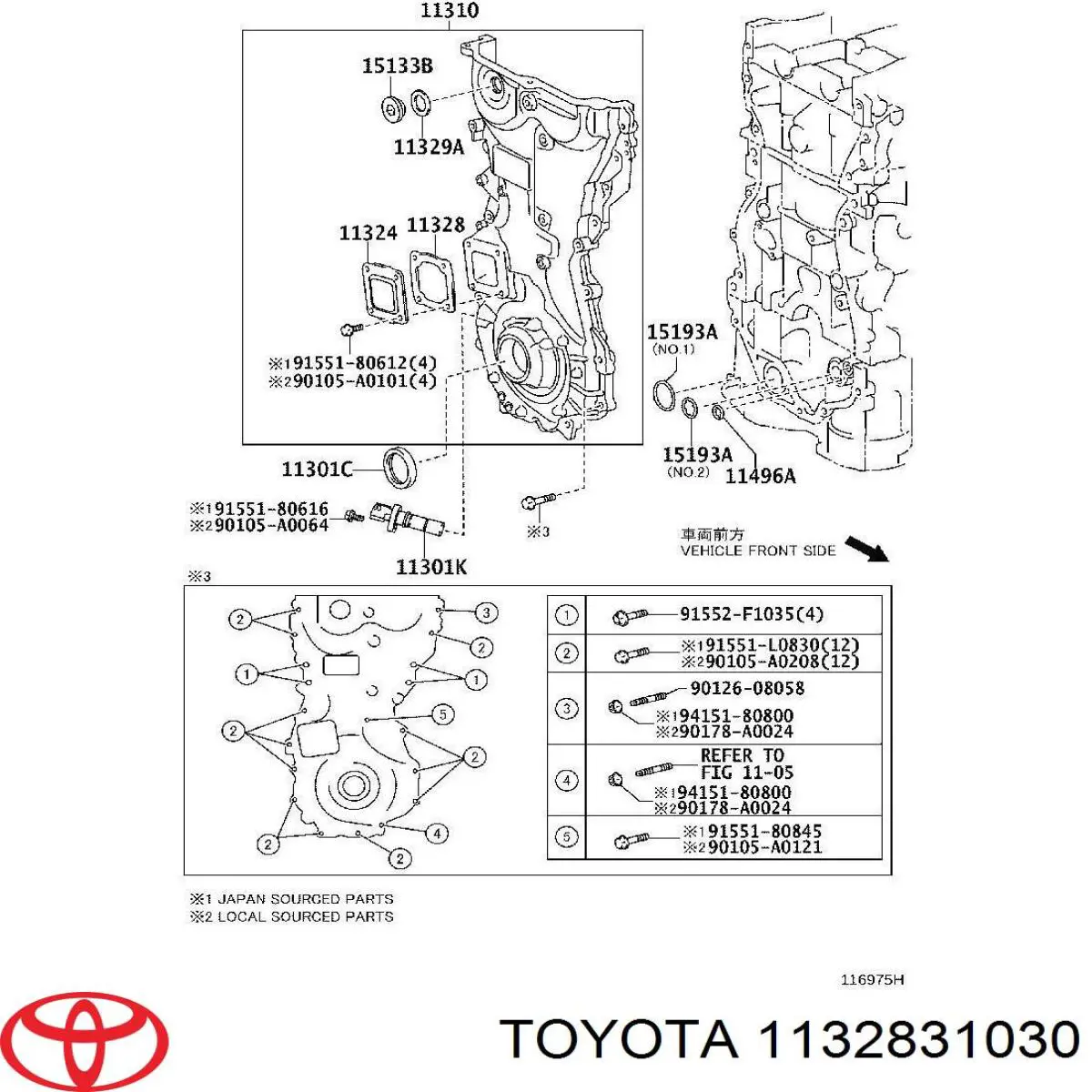  Junta, cárter de distribución para Toyota Tundra 