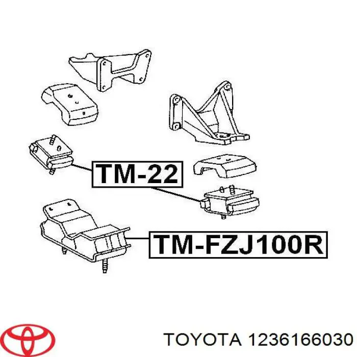 1236166030 Toyota soporte motor delantero