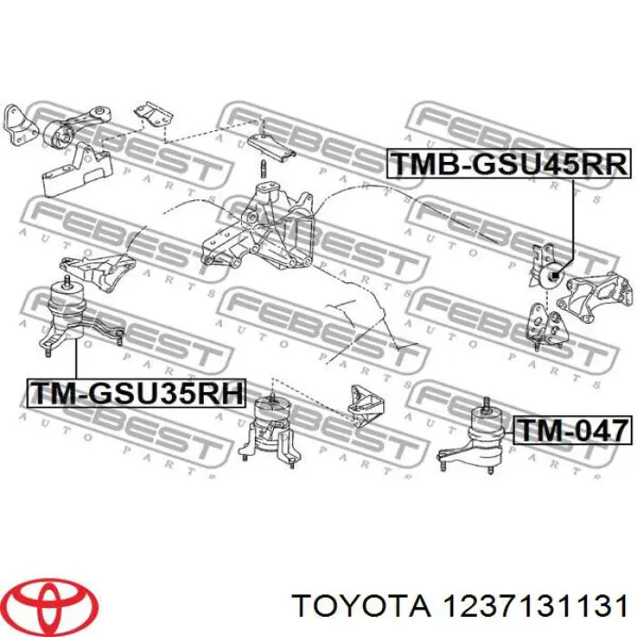  Soporte de motor trasero para Lexus RX U3_