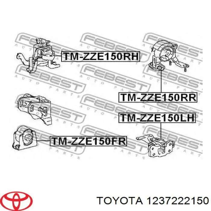  Soporte motor izquierdo para Toyota Corolla E15