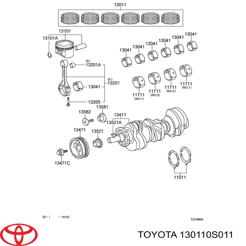  Juego de aros de pistón, motor, STD para Lexus LX URJ201