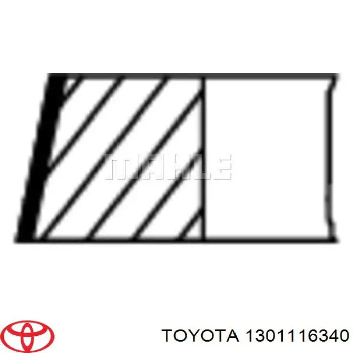 1301116340 Toyota juego de aros de pistón, motor, std