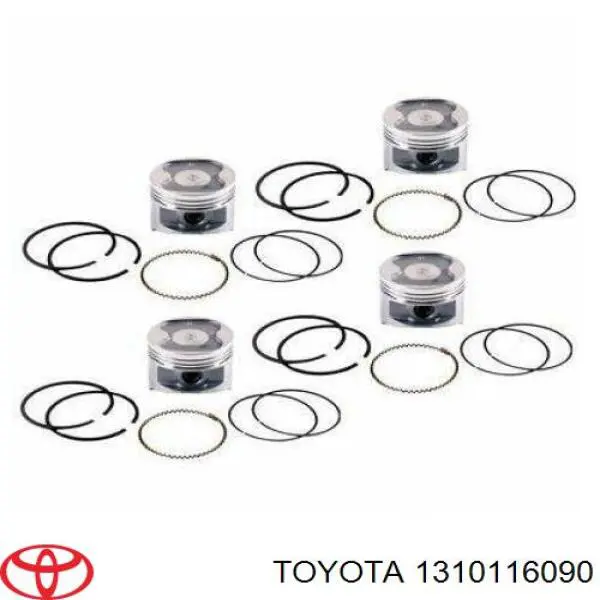 1310116090 Toyota pistón completo para 1 cilindro, std