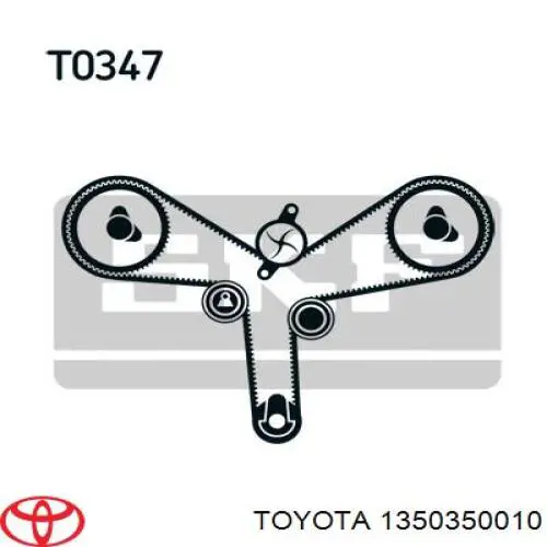 1350350010 Toyota rodillo intermedio de correa dentada